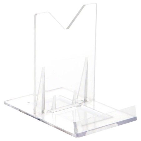 Suport acrílic ajustable per a fòssils i minerals – 11,5×6×10,5 cm