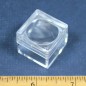 Caja transparente acrílica con lupa – 25×25×23 mm