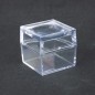 Caja transparente acrílica con lupa – 25×25×23 mm