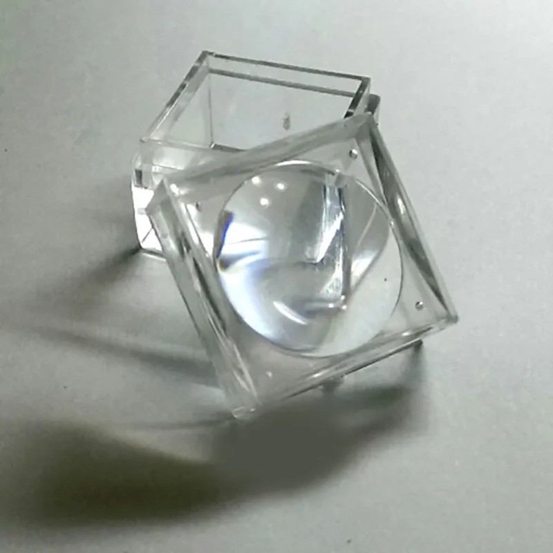 Caixa transparent acrílica amb lupa – 25×25×23 mm Caixa transparent acrílica amb lupa – 25×25×23 mm