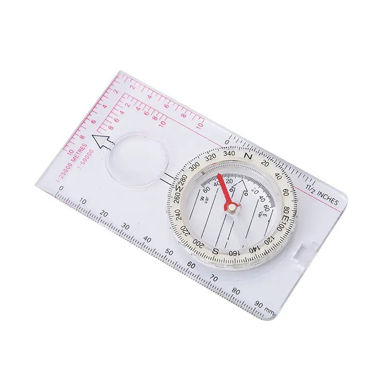 Multifunctional acrylic compass for cartography