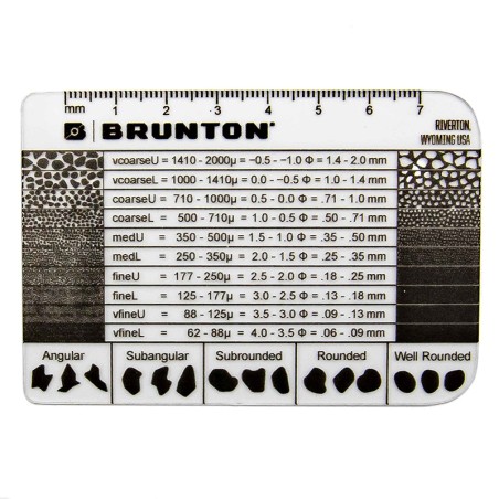 Tarjeta de tamaño de grano Brunton